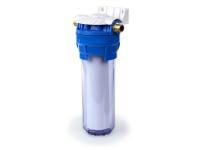 Бытовой магистральный фильтр Гейзер 1П 1/2" прозрачный для холодной воды